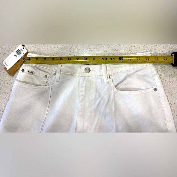 Ralph Lauren 31x26 Crop Wide Leg Jeans White NWT 100% Cotton - Picture 6 of 12